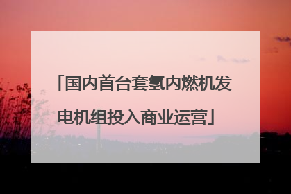 国内首台套氢内燃机发电机组投入商业运营